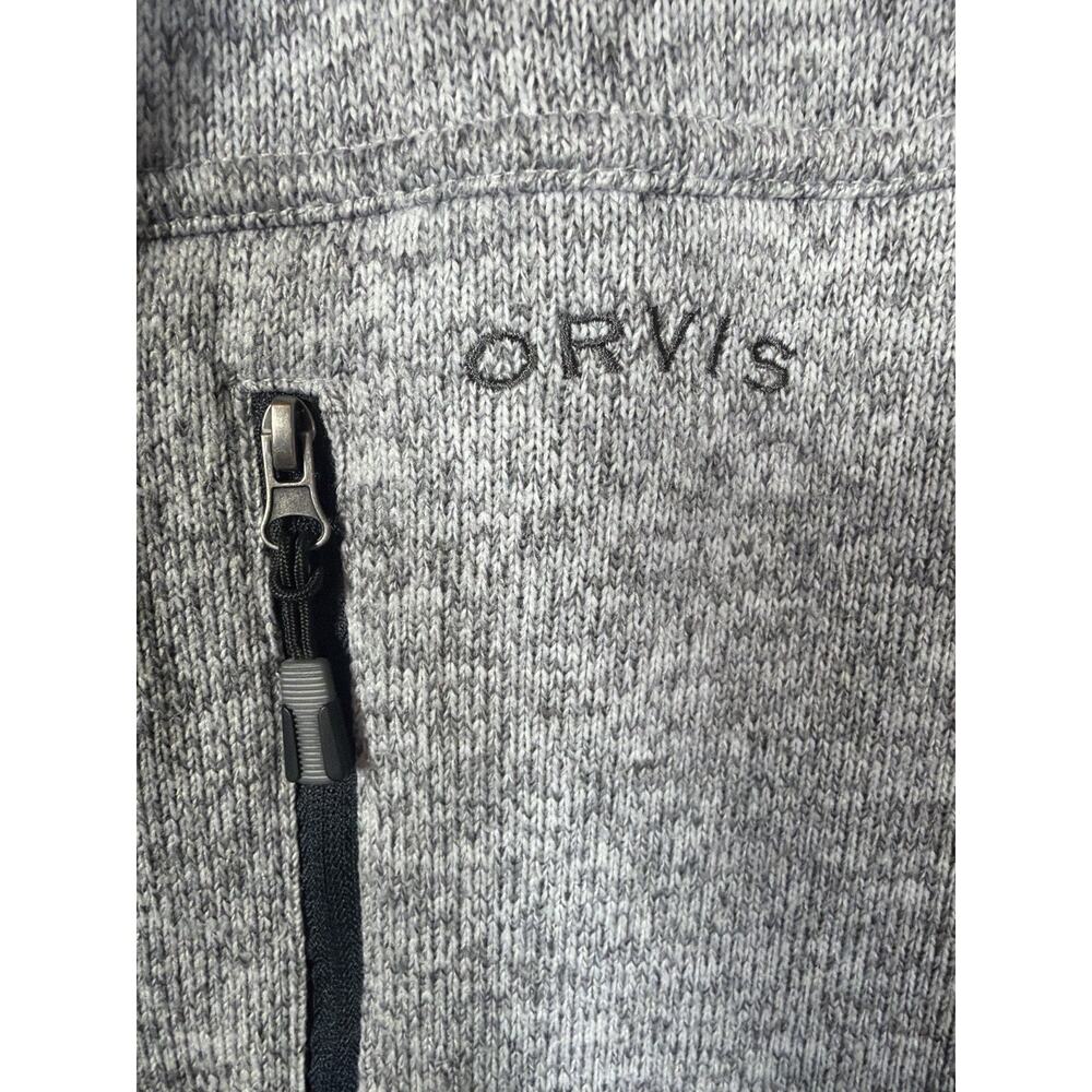 Orvis Men's Full Zip Fleece Vest | Grey | Zip Pockets | Size L | Travel Layer - Picture 5 of 10